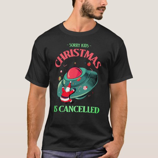 Kerst geannuleerd: Alien Santa Mishap T-shirt (Voorkant)