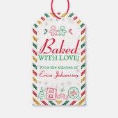 Kerst  Gebakken met Liefde Glitter Cadeaulabel (Voorkant)