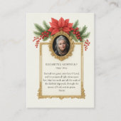 Kerst Gebed Begrafenisfoto Visitekaartje (Voorkant)