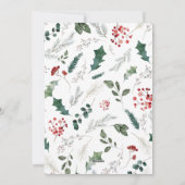 Kerst gebladerte enkele foto boog feestdagenkaart (Achterkant)