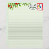 Kerst gebladerte gevoerd papier (Voorkant / Achterkant)