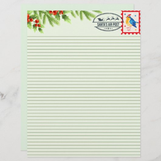 Kerst gebladerte gevoerd papier (Voorkant / Achterkant)