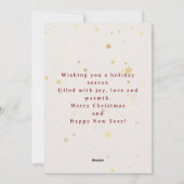 Kerst gebladerte krans met rode boog feestdagenkaart (Achterkant)