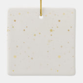 Kerst gebladerte krans met rode boog keramisch ornament (Achterkant)