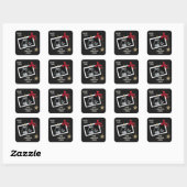Kerst Geboorte Aankondiging Baby Ultrasound Vierkante Sticker (Vel)
