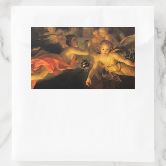 Kerst Geboorte Angels Sticker (Tas)