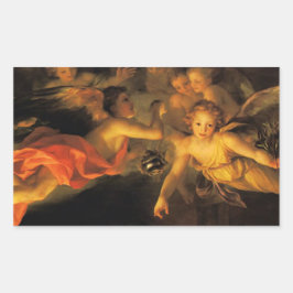 Kerst Geboorte Angels Sticker