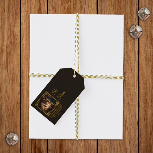 Kerst Geboorte Heilige Familie Religieus Cadeaulabel