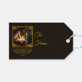 Kerst Geboorte Heilige Familie Religieus Cadeaulabel (Voorkant (Horizontaal))