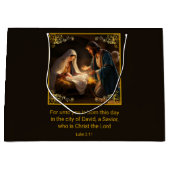 Kerst Geboorte Heilige Familie Religieus Groot Cadeauzakje (Voorkant)