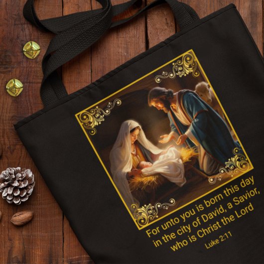 Kerst Geboorte Heilige Familie Religieus Tote Bag