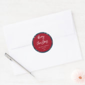 Kerst gebreid patroon feestelijke Scandinavische f Ronde Sticker (Envelop)