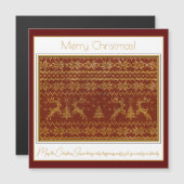 Kerst gebreid pull detail met herten en boom (Voorkant / Achterkant)