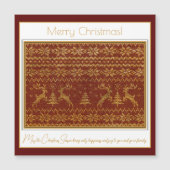 Kerst gebreid pull detail met herten en boom (Voorkant)