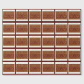 Kerst gebreid pull detail met herten en boom cadeaupapier (Vlak)