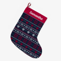 Kerst Gebreide Look Kous