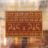 Kerst gebreide pull met details van herten en boom raamsticker (Vel 2)