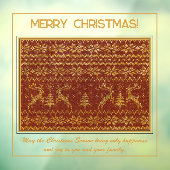 Kerst gebreide pull met details van herten en boom raamsticker (Vel 3)