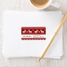 Kerst Gebreide Trui Retouradreslabels