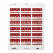 Kerst Gebreide Trui Retouradreslabels Etiket (Full Sheet)