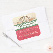 Kerst gebruiksvoorwerpen gepersonaliseerd zelfgema vierkante sticker (Envelop)