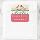 Kerst gebruiksvoorwerpen gepersonaliseerd zelfgema vierkante sticker (Tas)