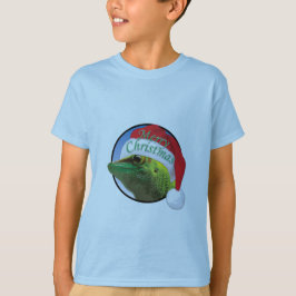 Kerst Gecko - Kinderen Basic T-Shirt