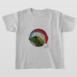 Kerst Gecko - Kinderen Basic T-Shirt