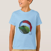 Kerst Gecko - Kinderen Basic T-Shirt (Voorkant)