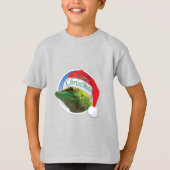 Kerst Gecko - Kinderen Basic T-Shirt (Voorkant)