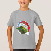 Kerst Gecko - Kinderen Basic T-Shirt (Voorkant)