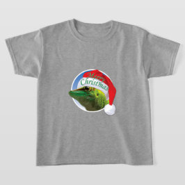 Kerst Gecko - Kinderen Basic T-Shirt