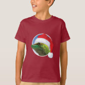 Kerst Gecko - Kinderen Basic T-Shirt (Voorkant)