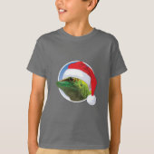 Kerst Gecko - Kinderen Basic T-Shirt (Voorkant)