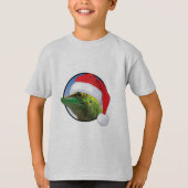 Kerst Gecko - Kinderen Basic T-Shirt (Voorkant)