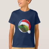 Kerst Gecko - Kinderen Basic T-Shirt (Voorkant)