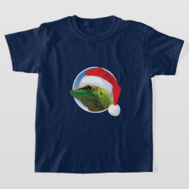 Kerst Gecko - Kinderen Basic T-Shirt