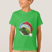 Kerst Gecko - Kinderen Basic T-Shirt (Voorkant)