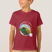 Kerst Gecko - Kinderen Basic T-Shirt (Voorkant)