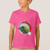 Kerst Gecko - Kinderen Basic T-Shirt (Voorkant)
