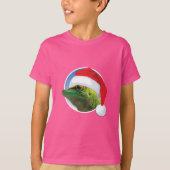 Kerst Gecko - Kinderen Basic T-Shirt (Voorkant)