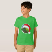 Kerst Gecko - Kinderen Basic T-Shirt (Voorkant volledig)