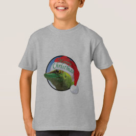Kerst Gecko - Kinderen Basic T-Shirt