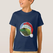 Kerst Gecko - Kinderen Basic T-Shirt (Voorkant)