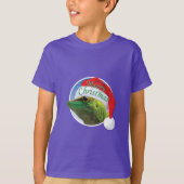 Kerst Gecko - Kinderen Basic T-Shirt (Voorkant)