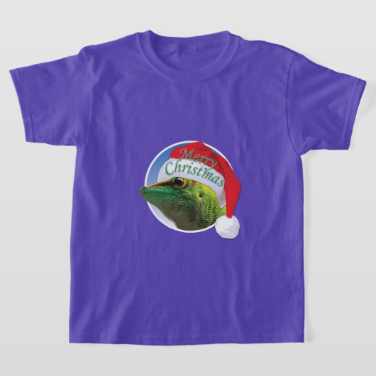 Kerst Gecko - Kinderen Basic T-Shirt (Laagn)