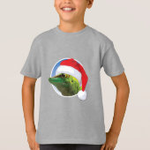 Kerst Gecko - Kinderen Basic T-Shirt (Voorkant)