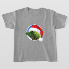 Kerst Gecko - Kinderen Basic T-Shirt