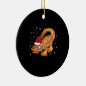 Kerst Gecko, Santa Gecko, Crestie Love Keramisch Ornament (Rechts)