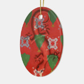 Kerst-Gecko-versiering Keramisch Ornament (Links)